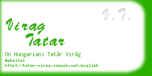 virag tatar business card